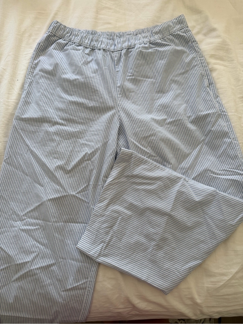 Hollister Blue and White Pinstripe Pants